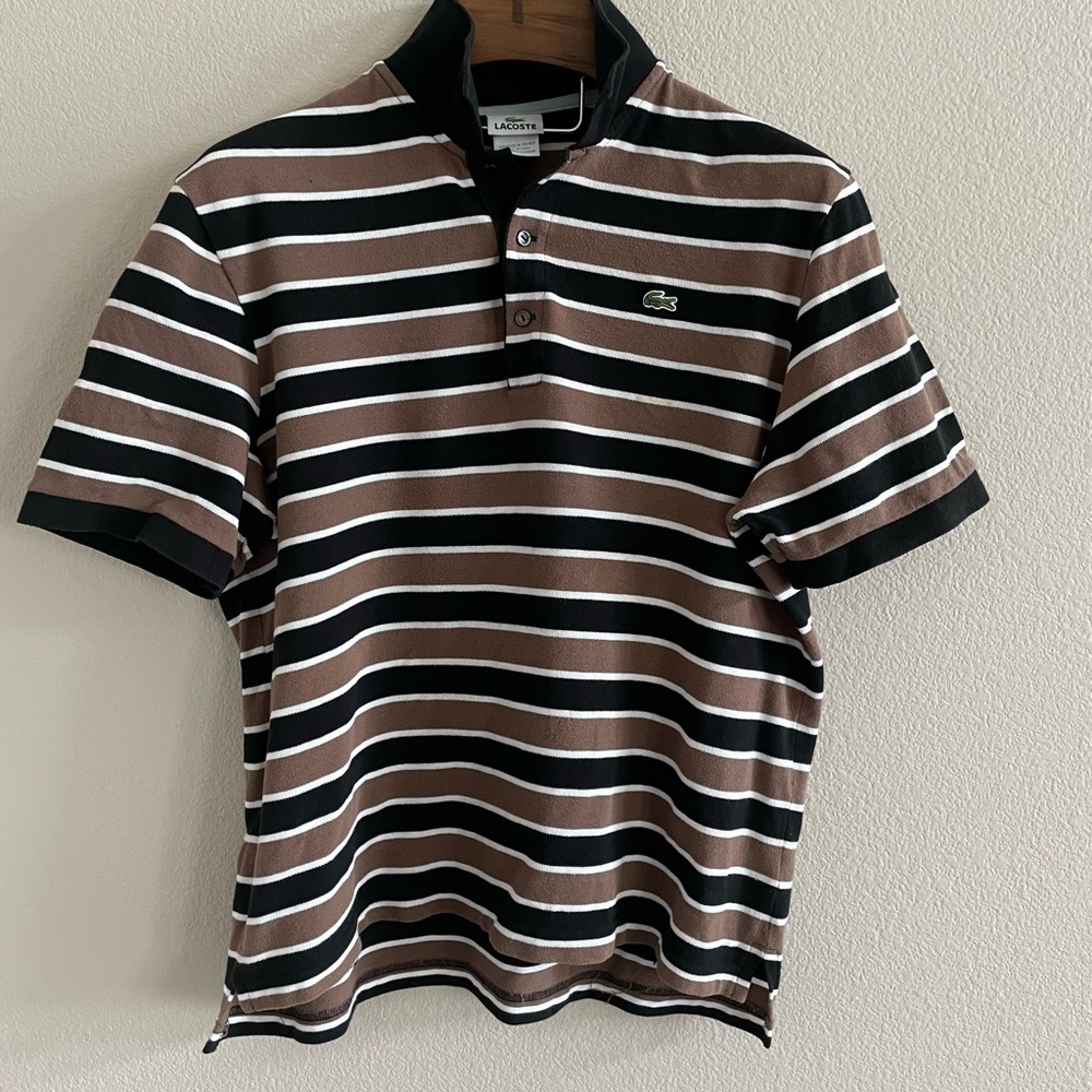 LACOSTE MEN SHORT SLEEVE SHIRT SIZE 7 100% COTTON